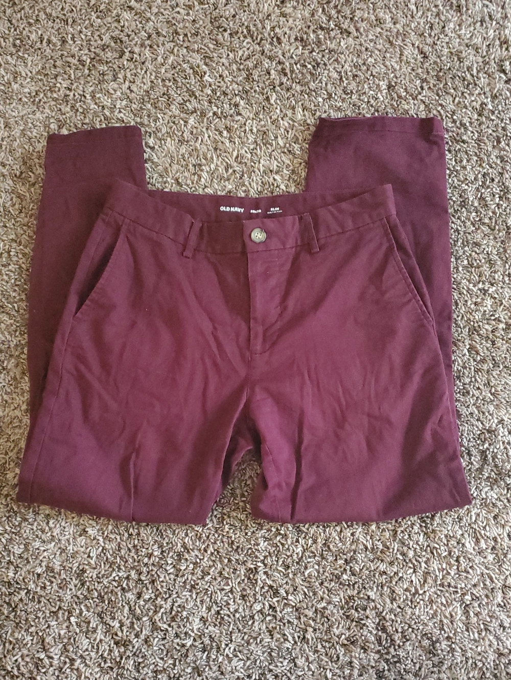Old Navy Burgundy Mens Chino Pants